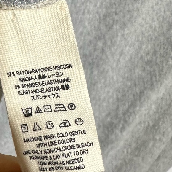 FREE PEOPLE Grapevine Tunic Split Side Long Sleeve Ribbed Knit Top Grey Size M - Picture 14 of 15